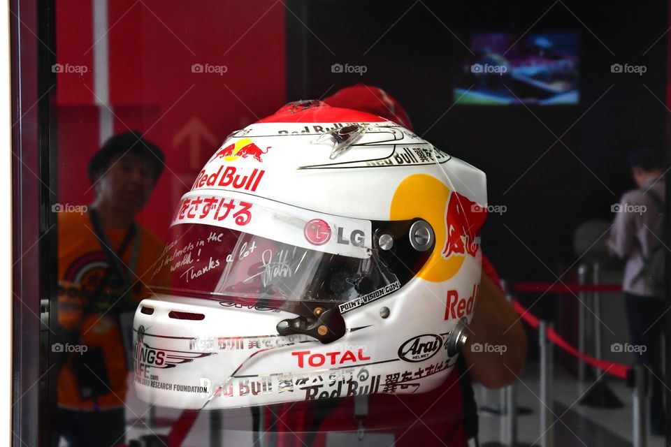 Racing driver helmet