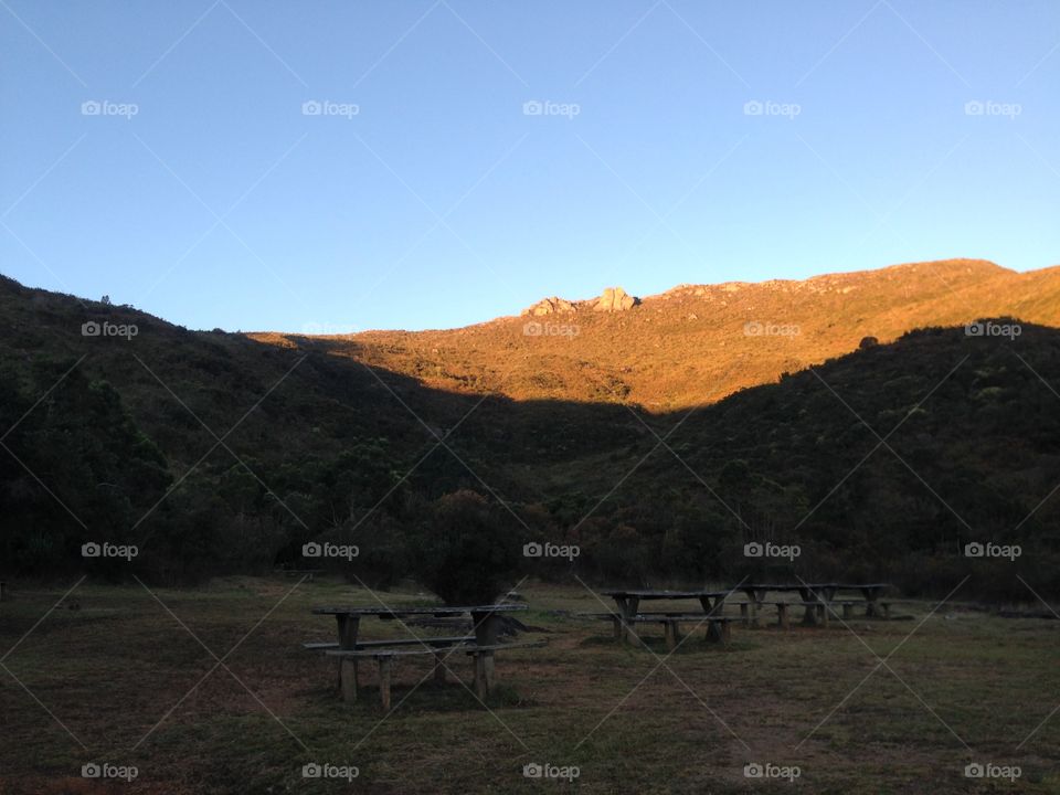 Sunset in the mountains