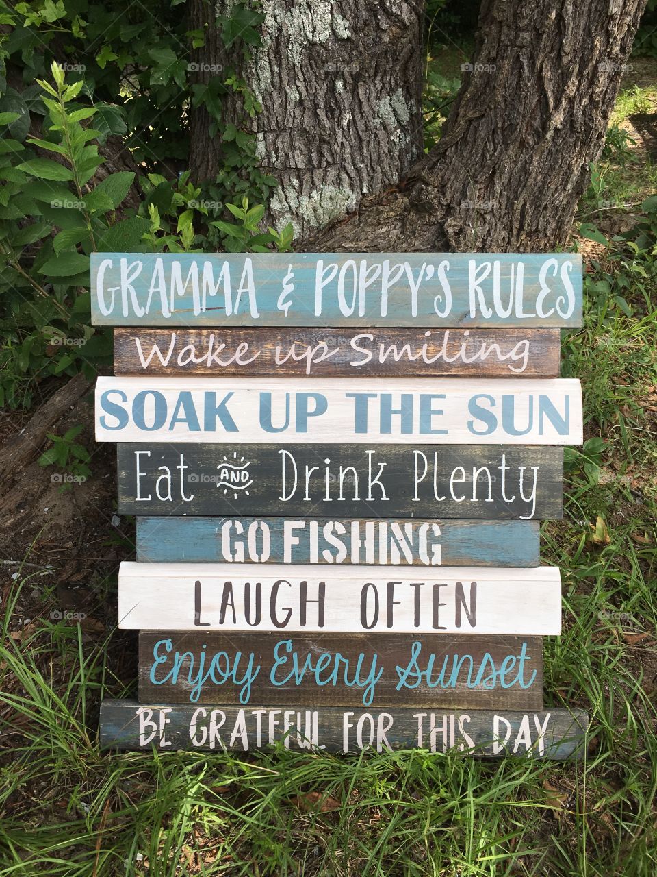 Hand painted wood sign