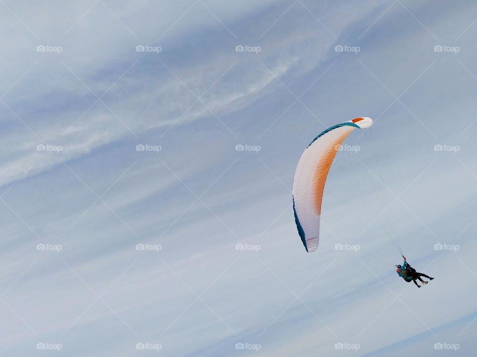 Paragliding.