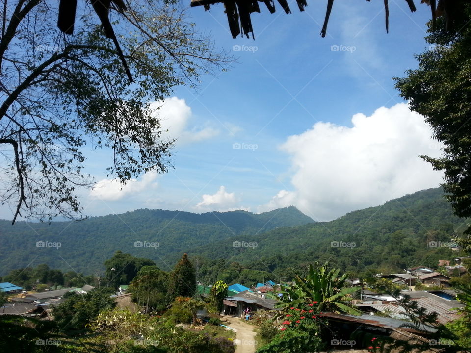 Beautiful view on the mountain : Doi pui : Chiangmai Thailand