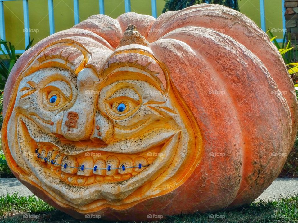 Giant Carved Pumpkin