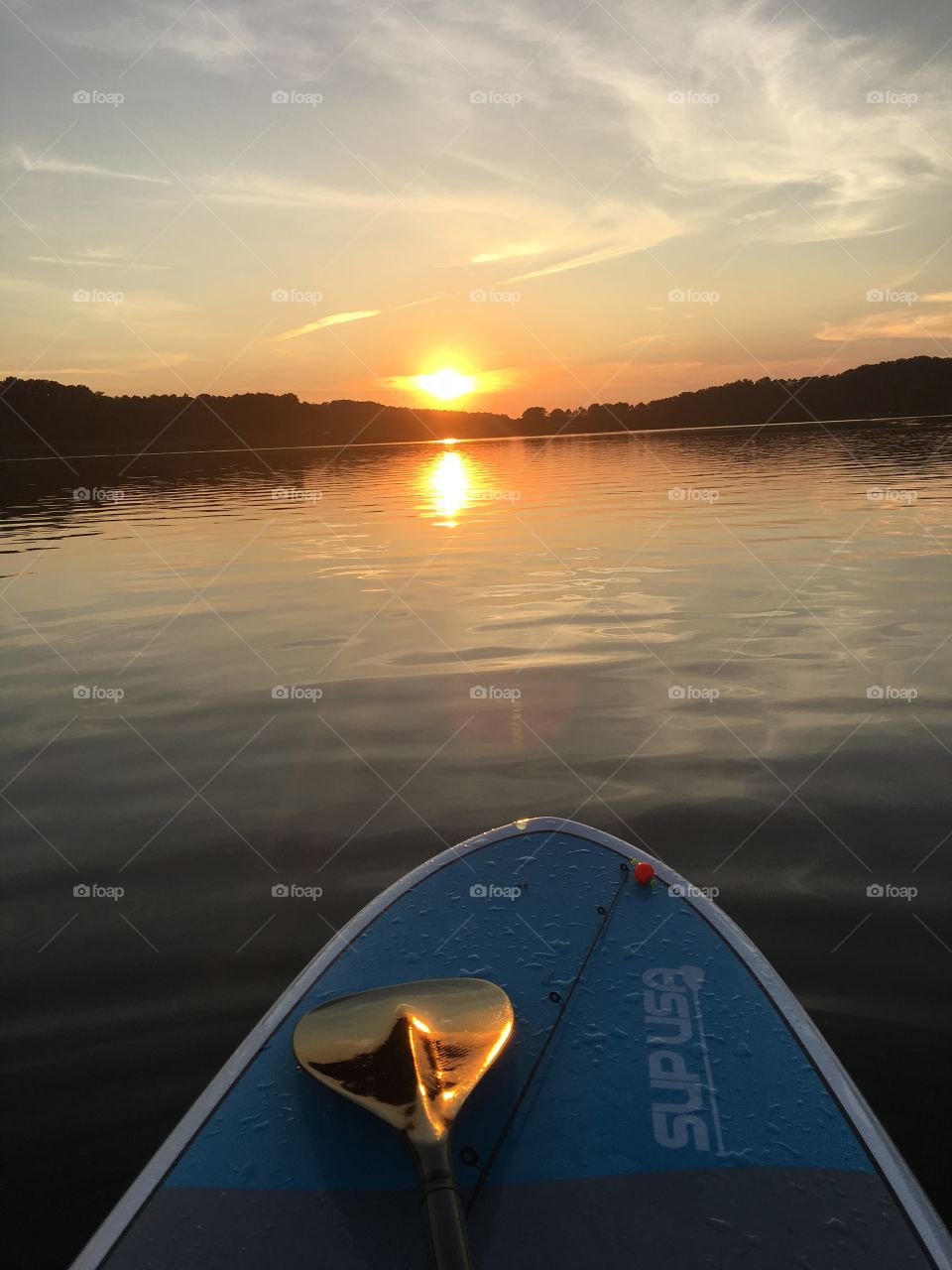 Sunset from a paddleboard