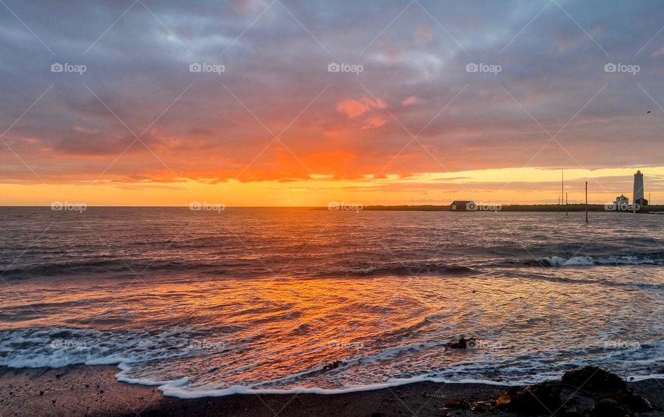 Lighthouse in sunset