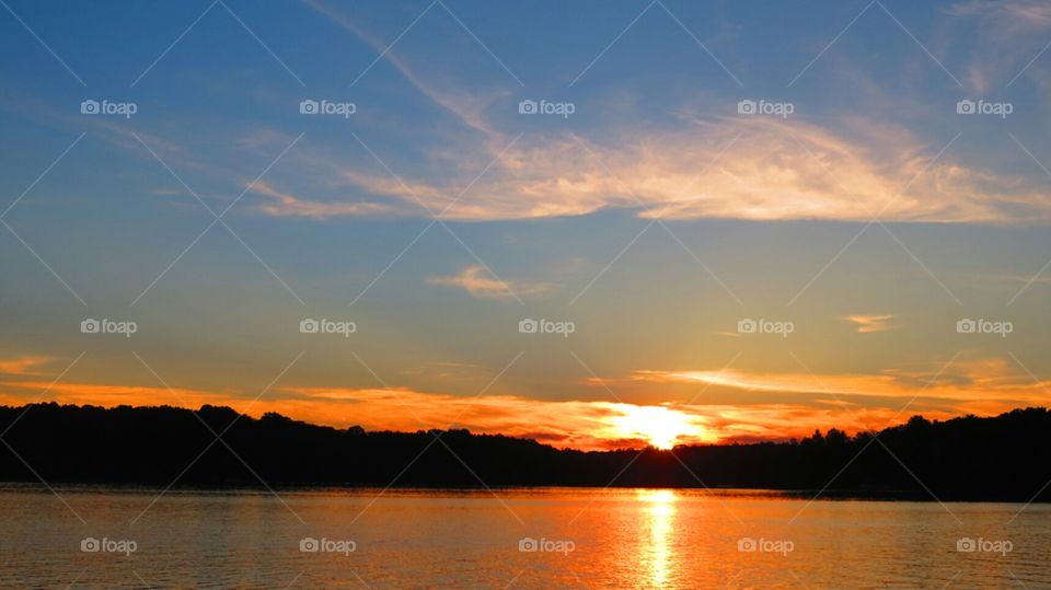 Sunset on Lake Ann