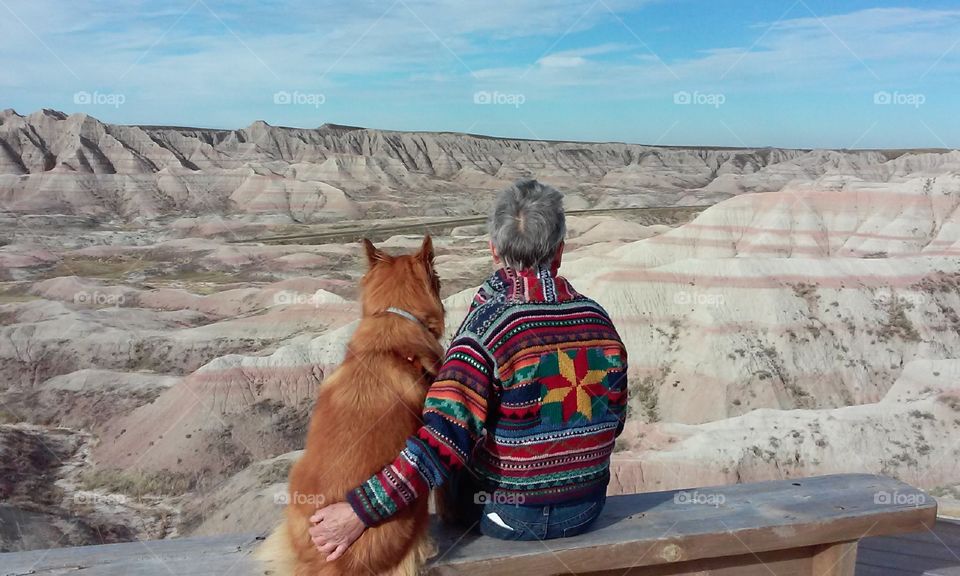 Taking in the view at Badlands