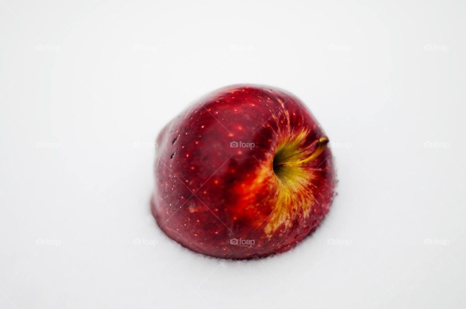 Apple on the snow