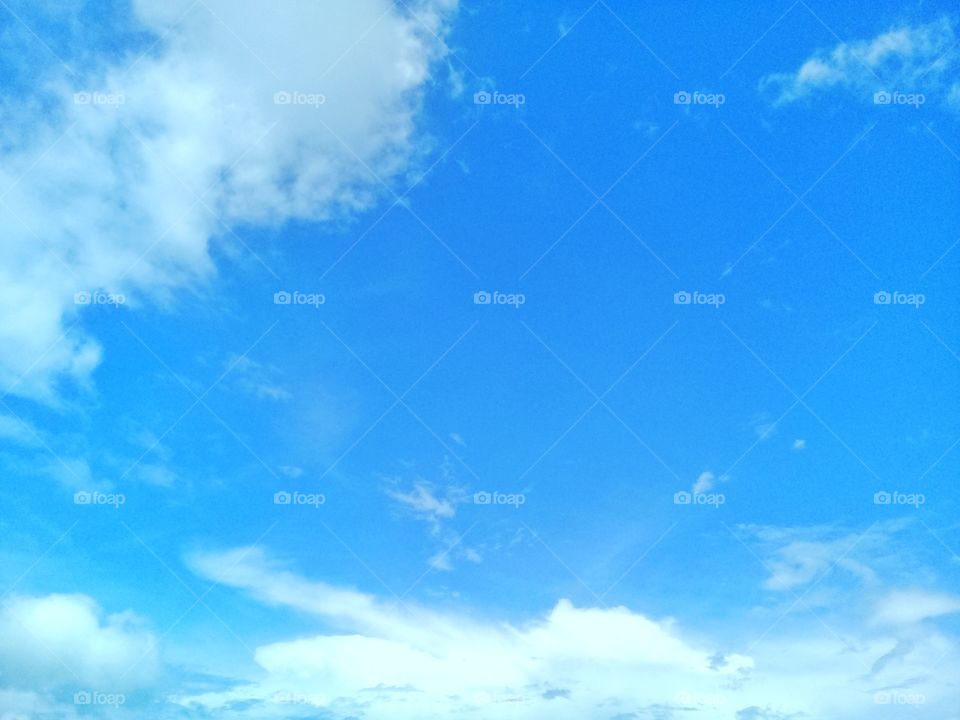 Blue sky with combination white cloud