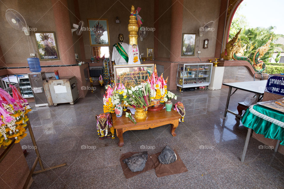 Inside the temple in Thailand 