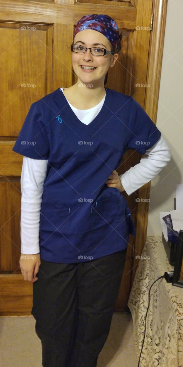 Portrait of young woman