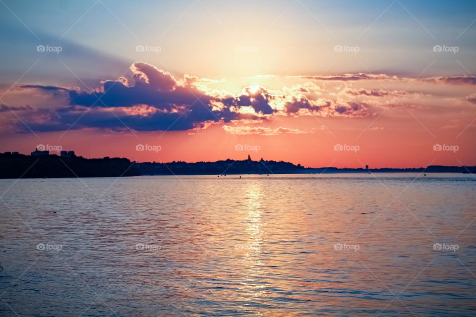 Sava River into the Danube confluence