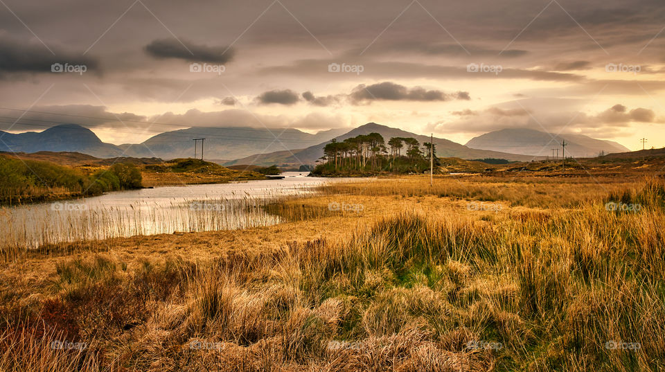 Derryclare Lough and Twelve pines island