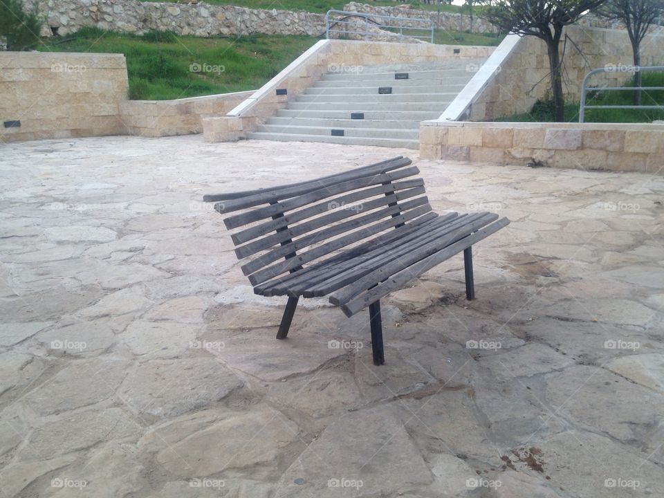 Single Chair cool view in garden 