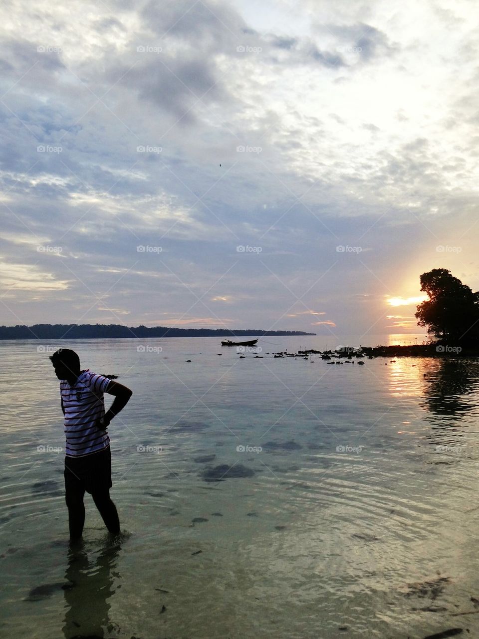 enjoying in the ocean