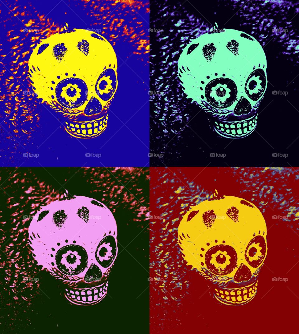 sugar skull pop art