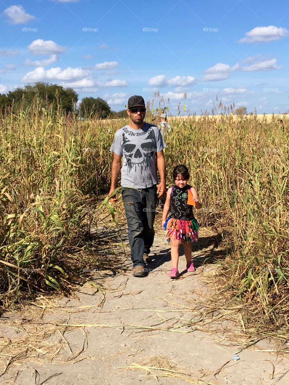 Corn maze with daddy 