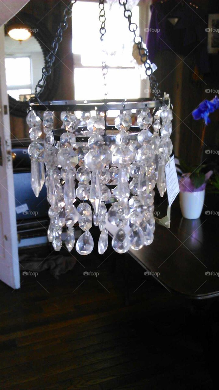 crystal candle holder