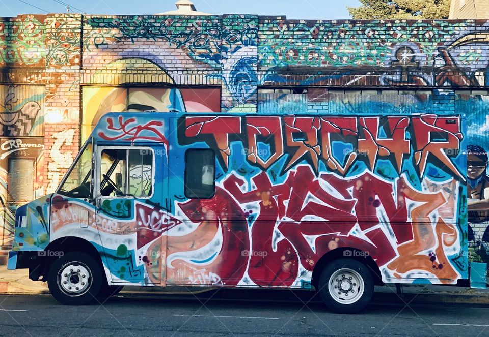 My favorite thing to photograph, another graffiti truck in Oakland California! 