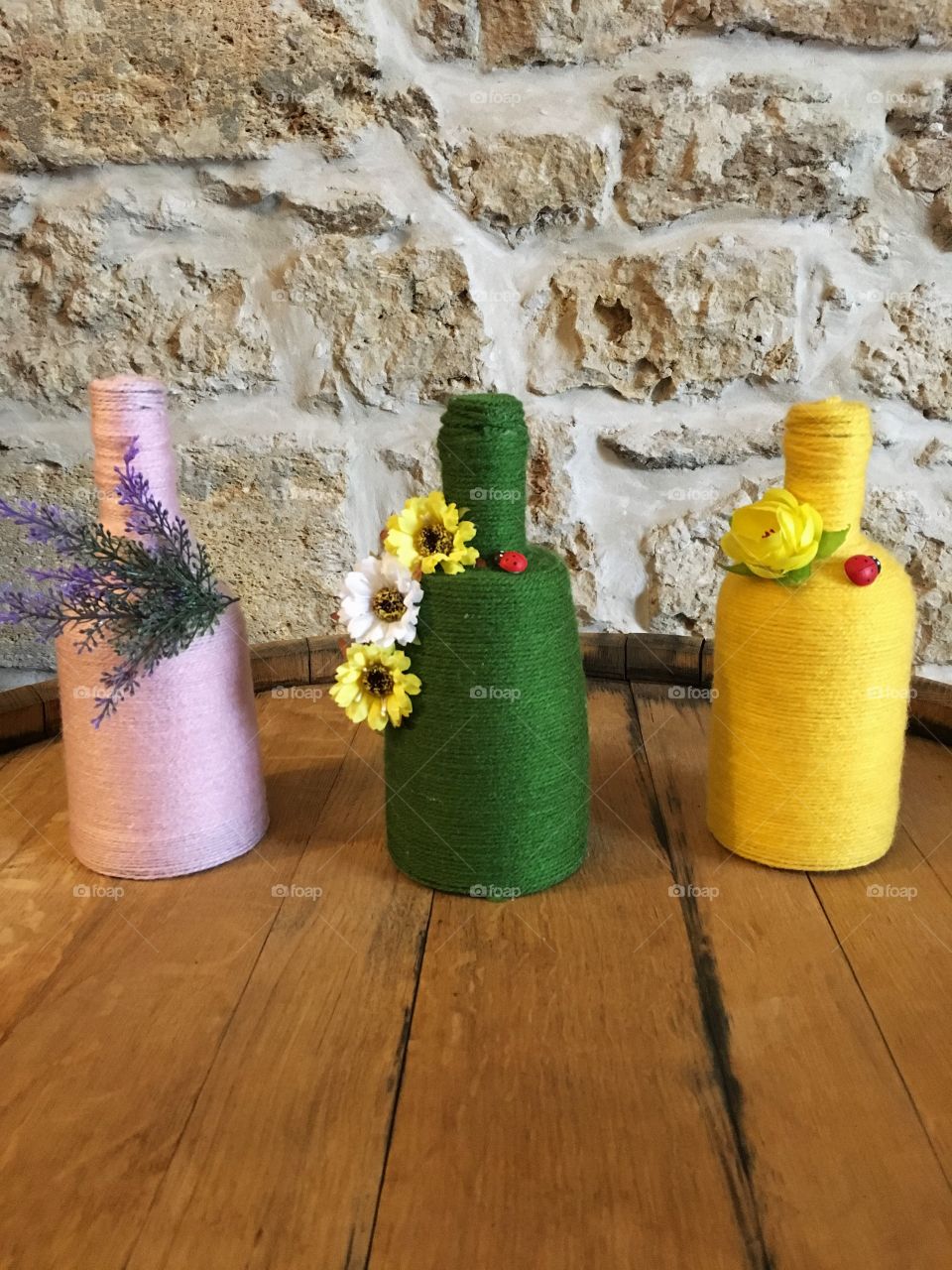 Bottles with flowers 