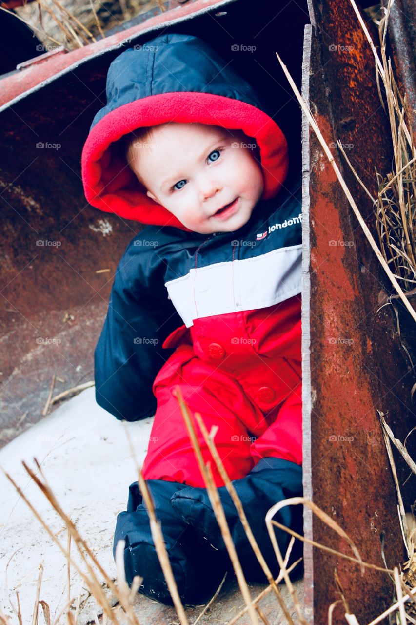 Tractor time for a little boy 