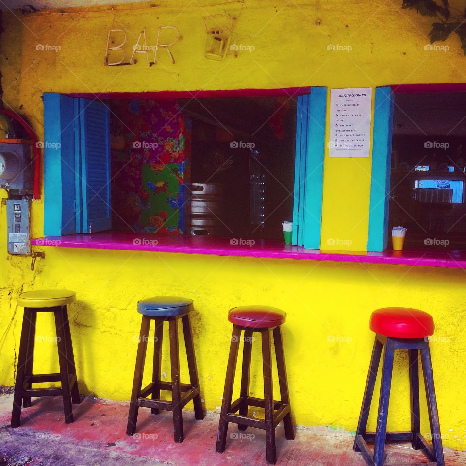 A colorful bar 