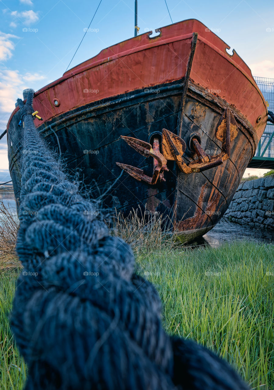 Old metal ship