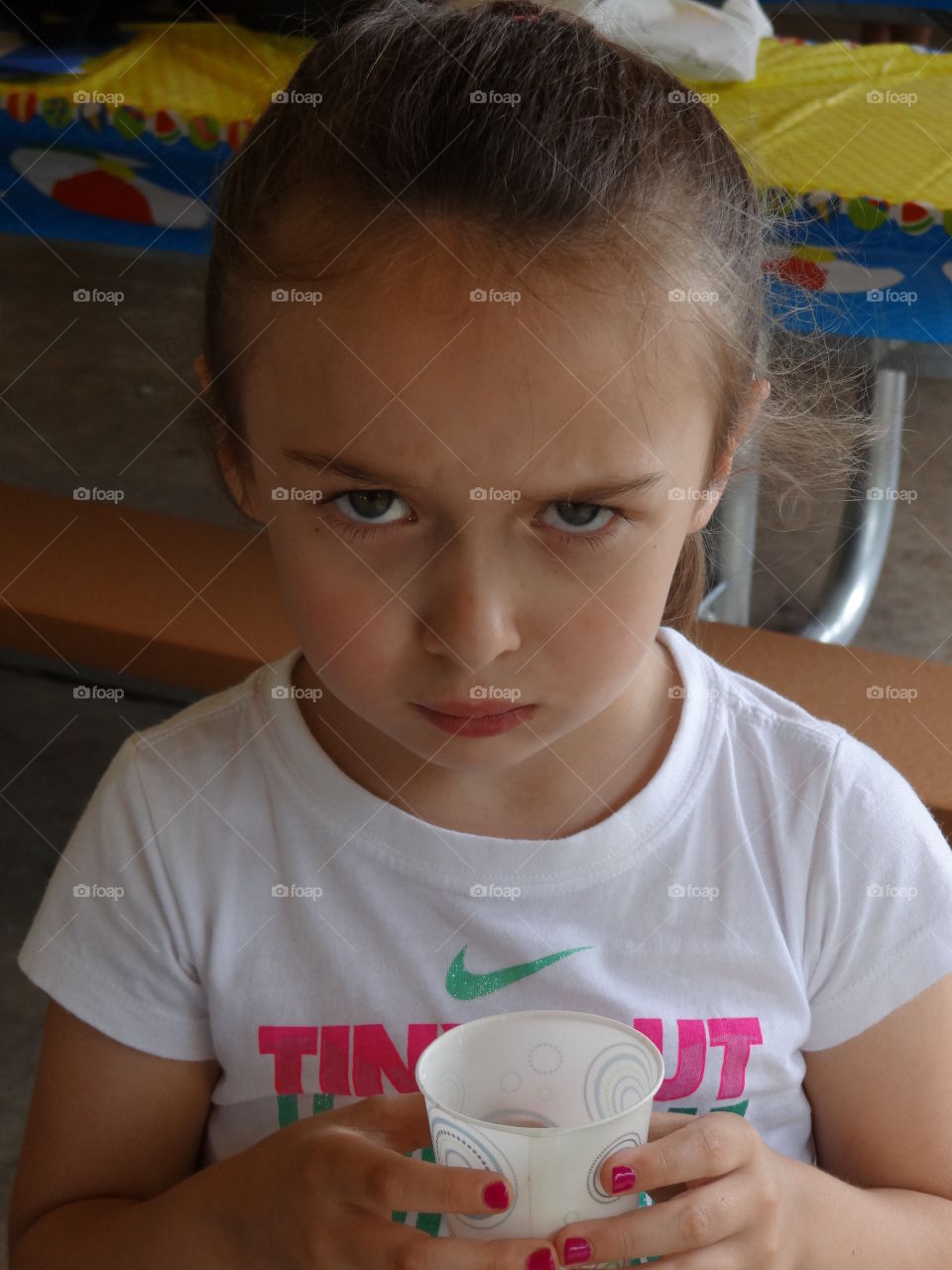 If Looks Could Kill. Young girl, clearly feeling angry. 
