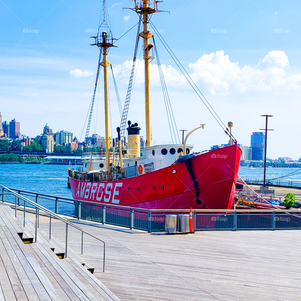 Red Boat Docked