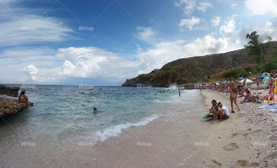 Zingaro reserve. Beach  in zingaro reserve (san Vito la capo)