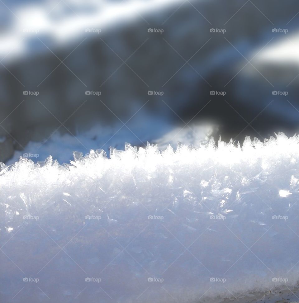 Snow on window