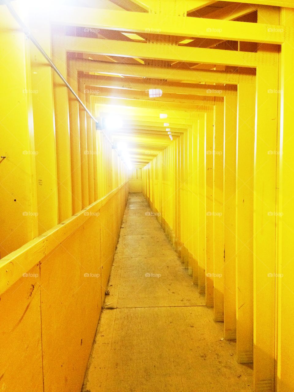 A bright walkway in Denver 