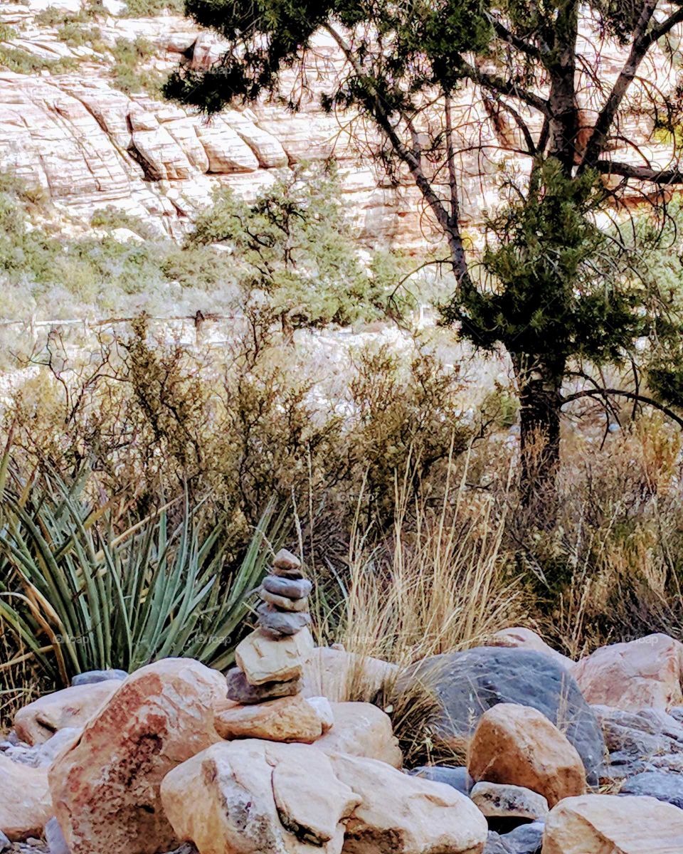 Rock stacking