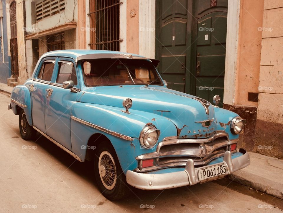 Old American style Classic car in Cuba 