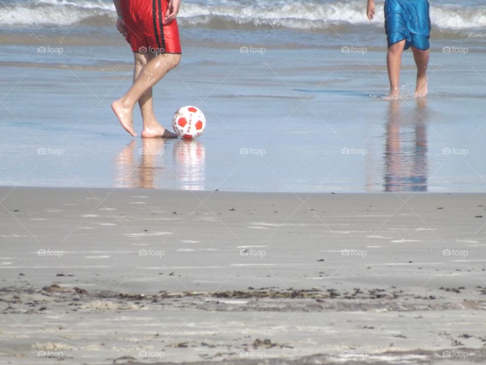 futebol na praia