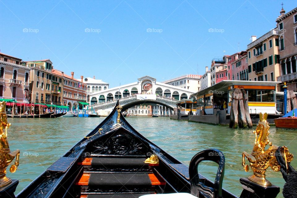 Views from a gondola ride in Venice Italy 