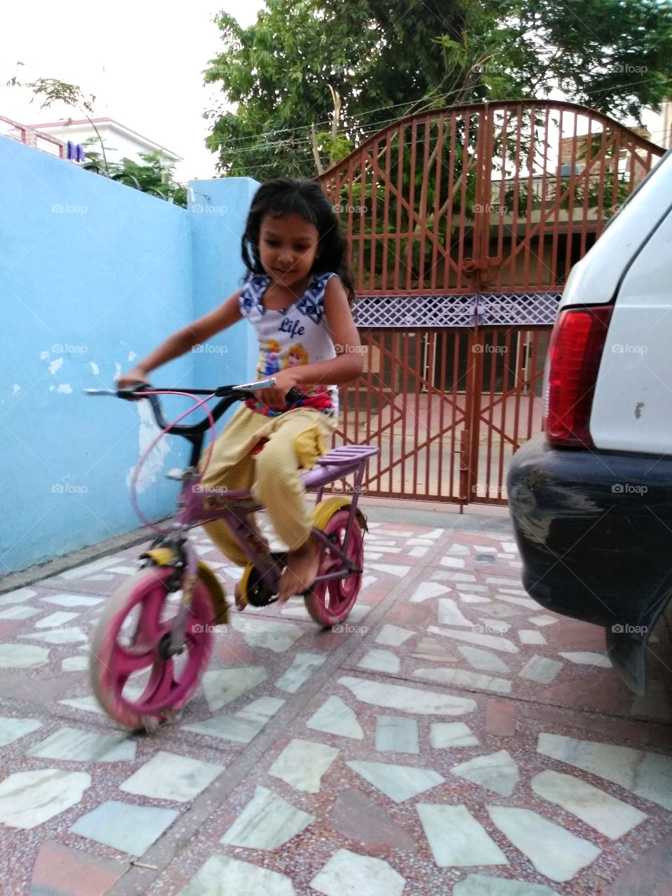 the first ride on "bi"cycle