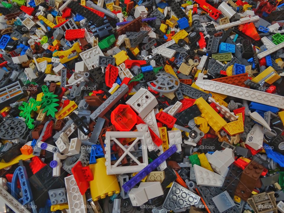 Colorful Collection Of Lego Pieces
