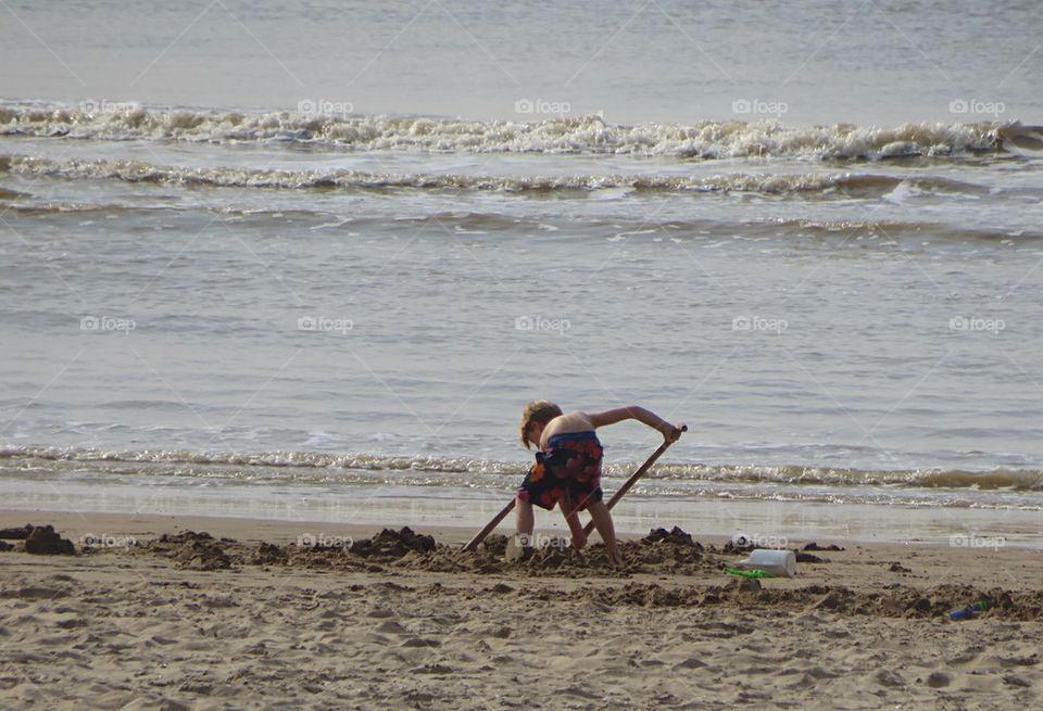 Playing in the sand