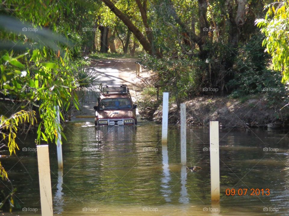 Water crossing on way to twin falls kakadu