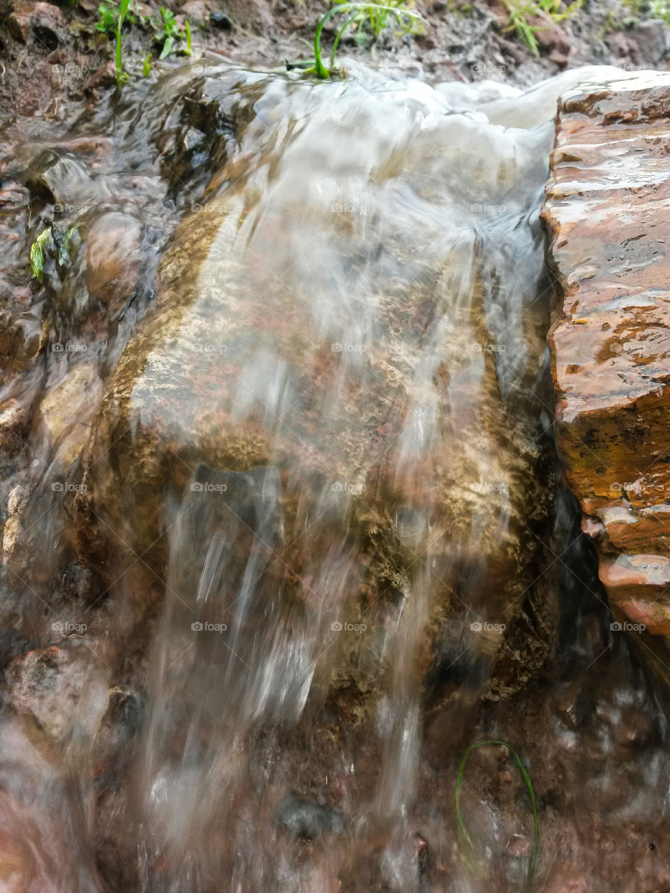 water in motion: water from a stream