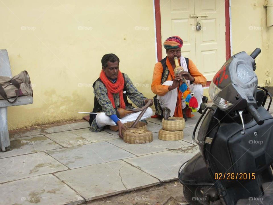 Snake charmers in Jaipur, India
