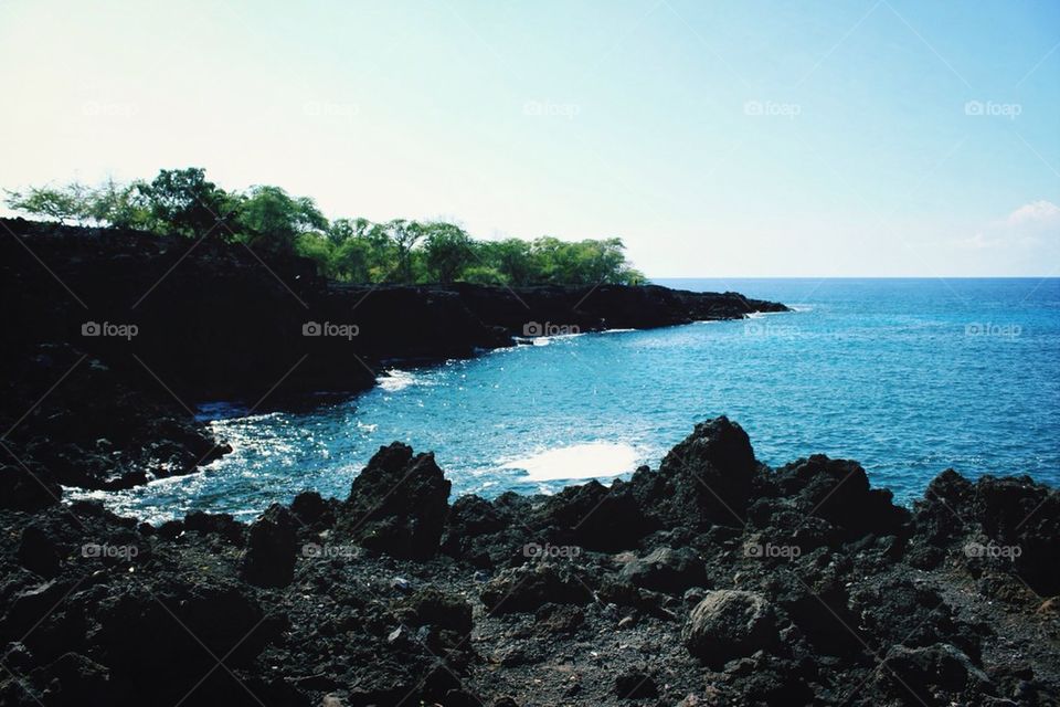 Black sand beach