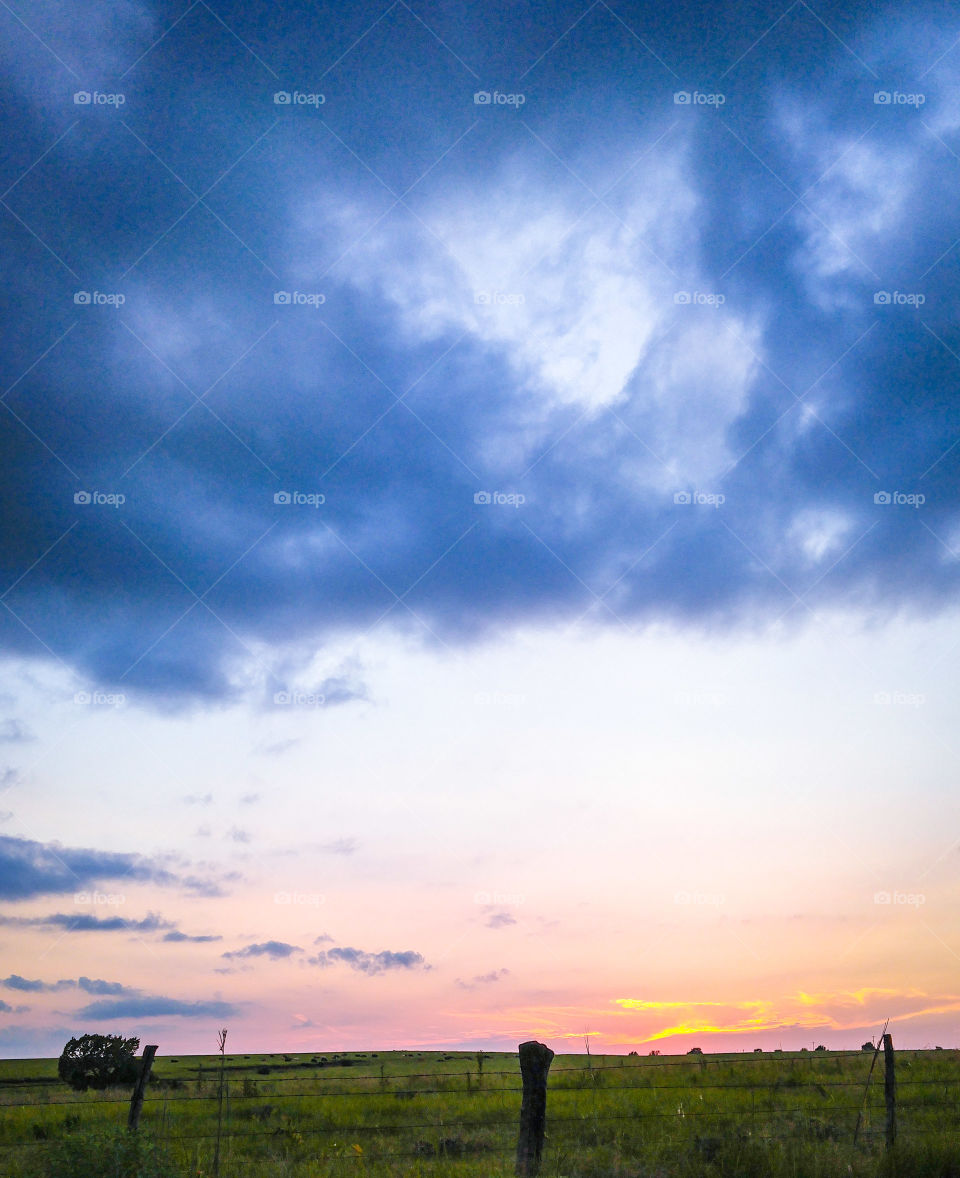 Sunset Over the Ranchland