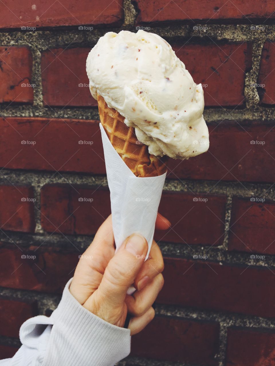 Fresh ice cream cone