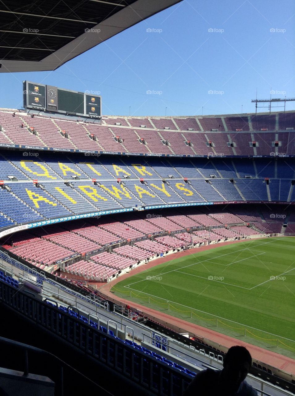 Picture of the stands in the camp nou 