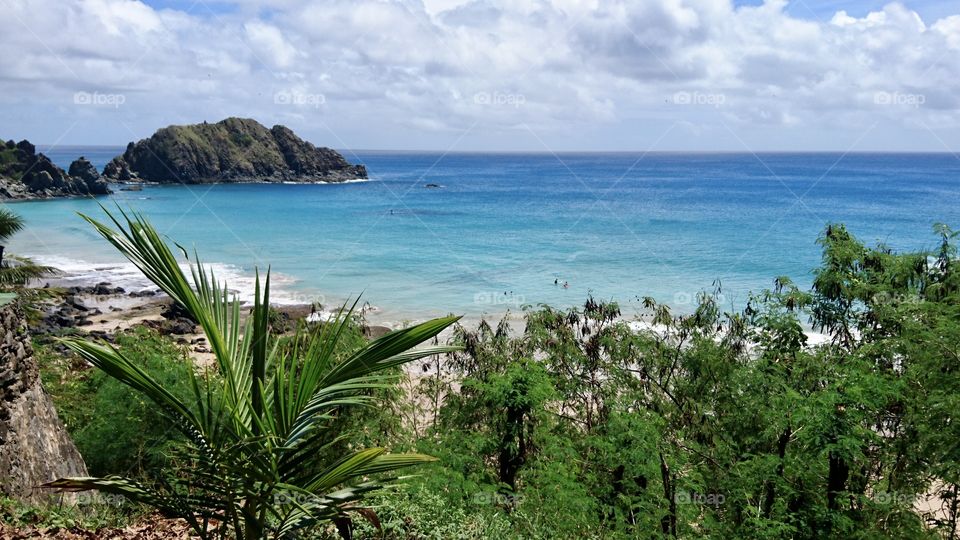 Fernando de Noronha island. Beach view. Brazil 