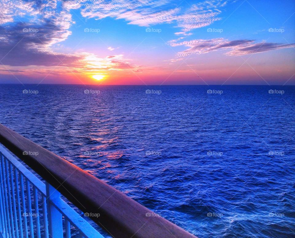 Cruise at sunset