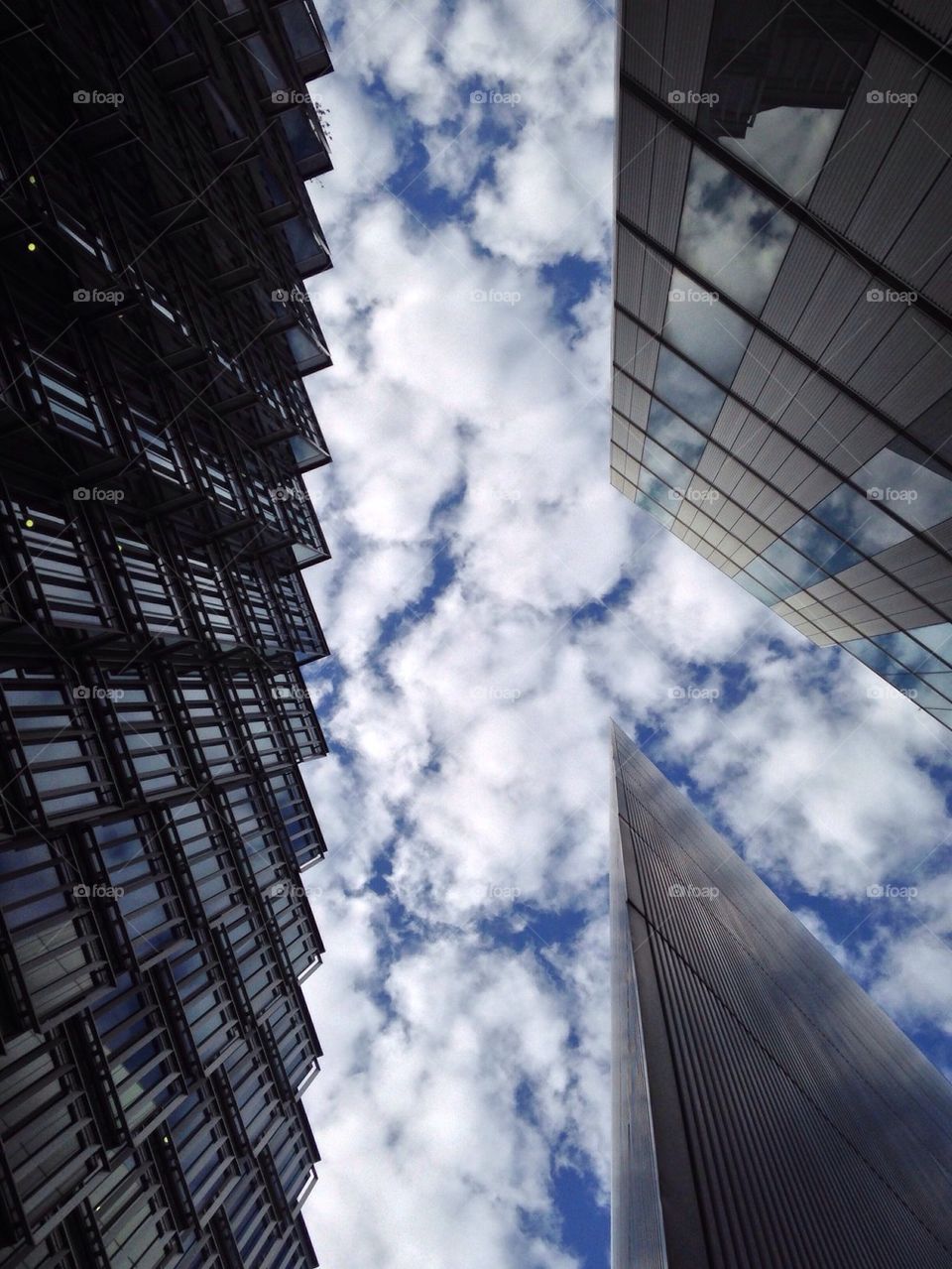 Low angle view of modern buildings