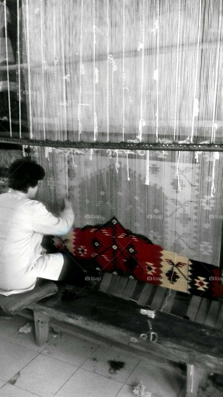 Woman Weaving