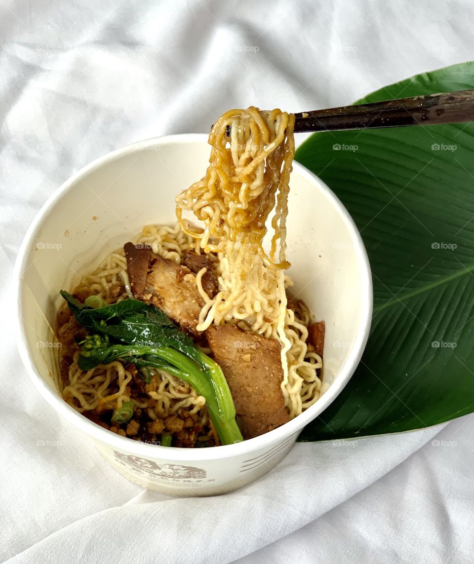 Classic Sarawak kolo mee bowl